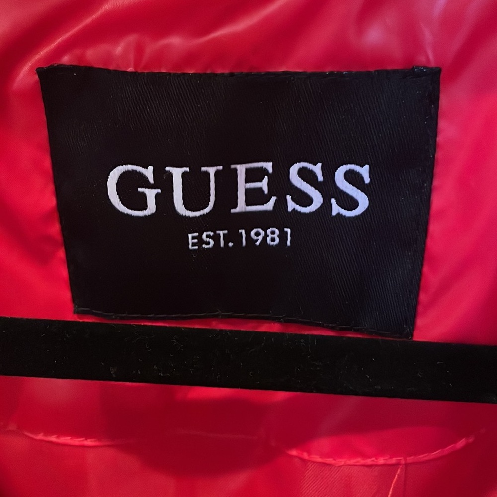 Red GUESS Puffer Jacket - Picture 3 of 4